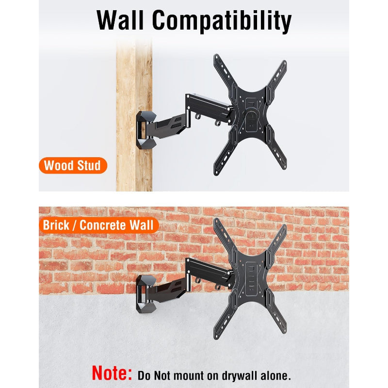 Height Adjustable Full Motion TV Wall Mount