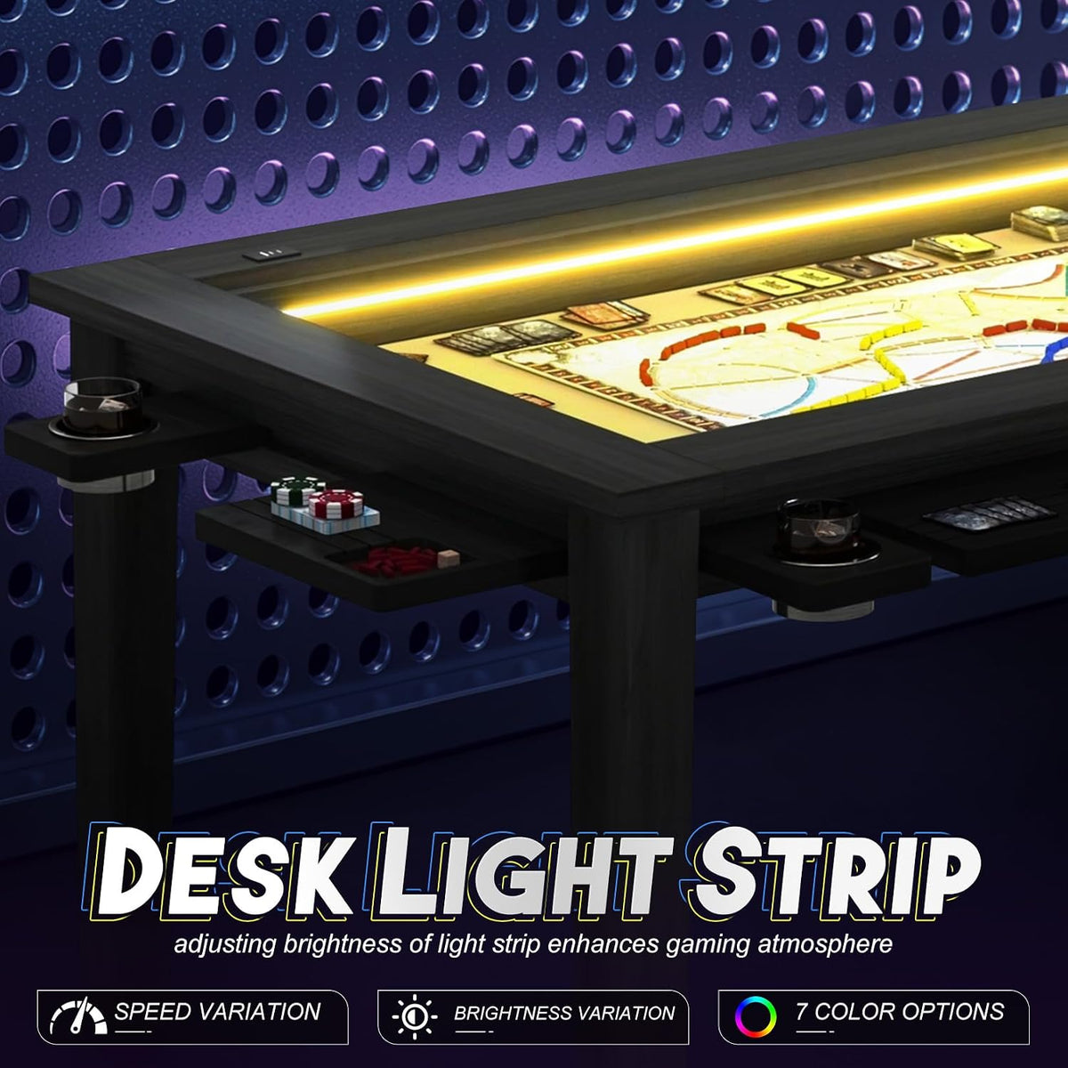 LED Removable Top Game Dining Table