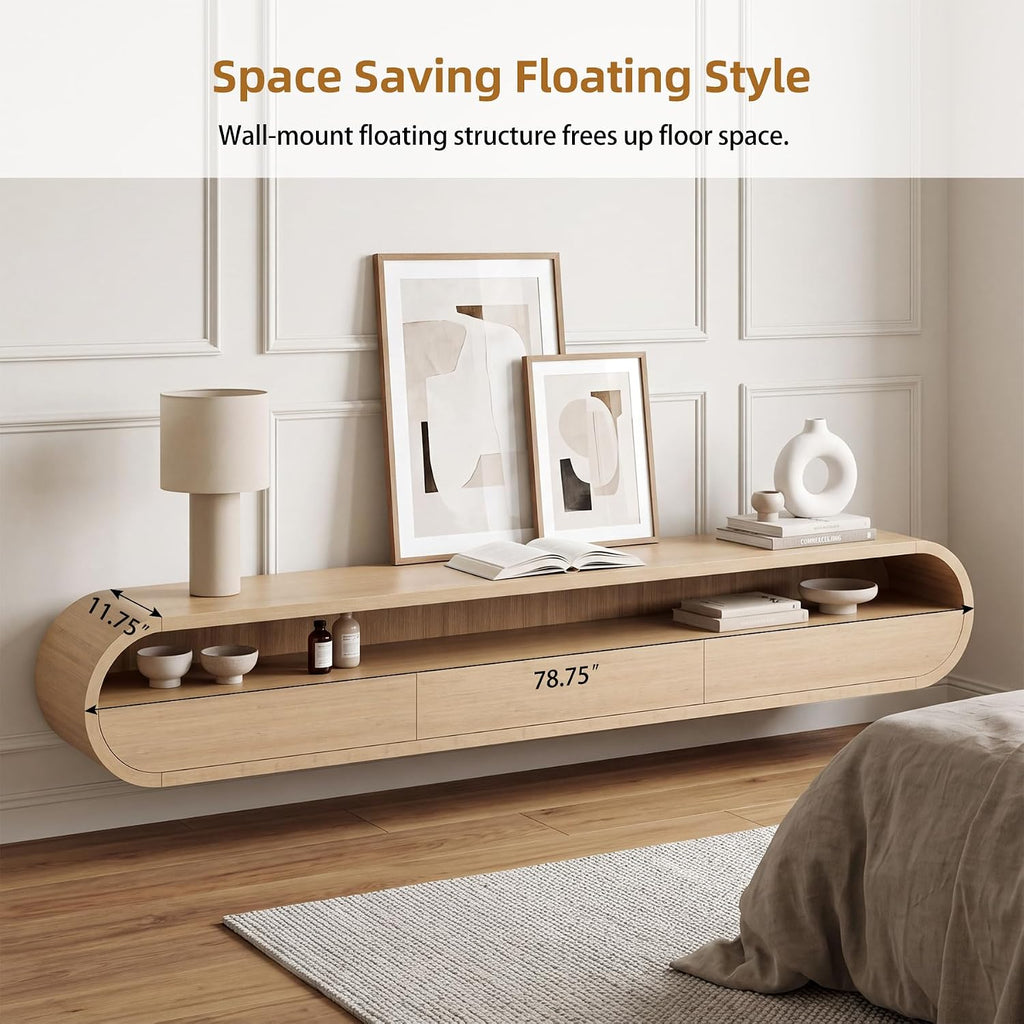 78.75" Wall Mount Floating TV Stand