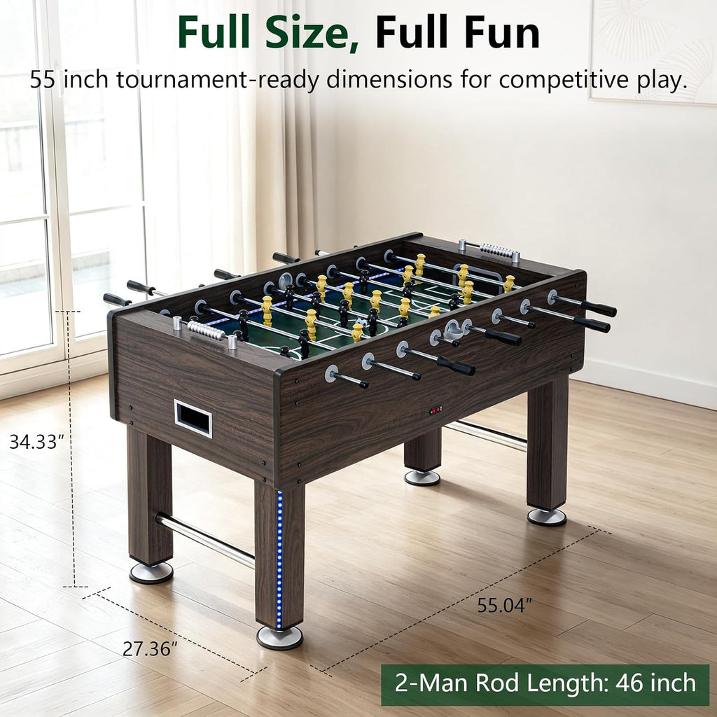 55" LED Competition Foosball Table
