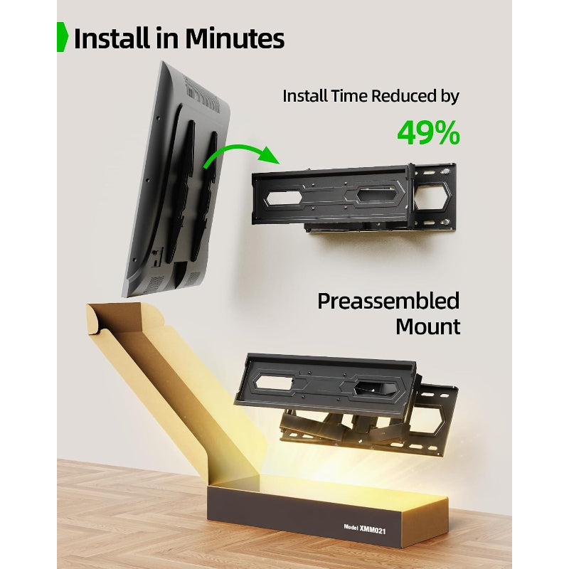 Dual-Arm Full Motion TV Wall Mount