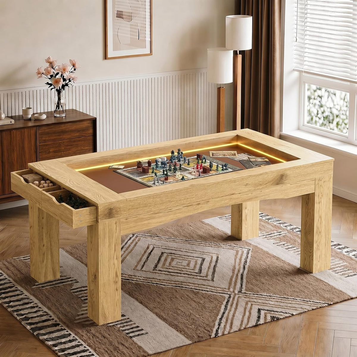 2-in-1 Gaming Dining Board Game Table