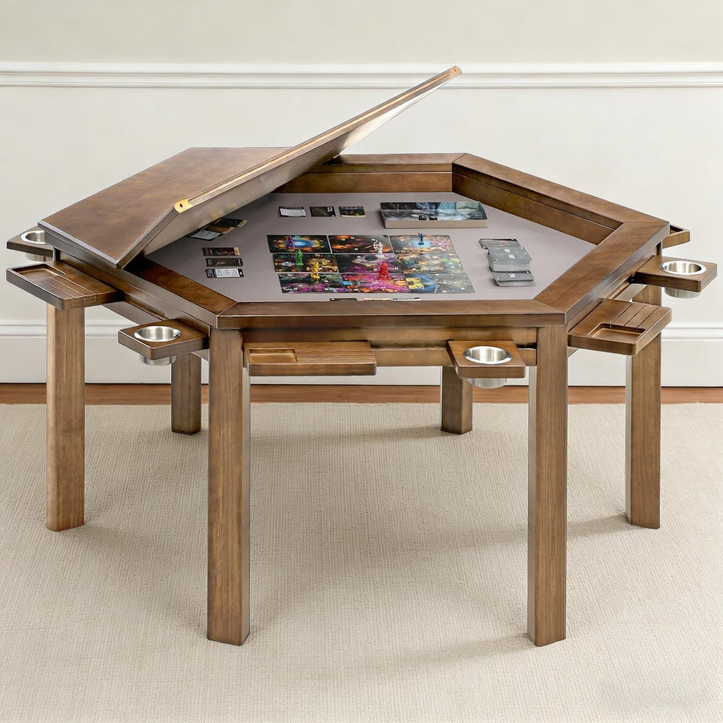 Hex Solid Wood Game Dining Table