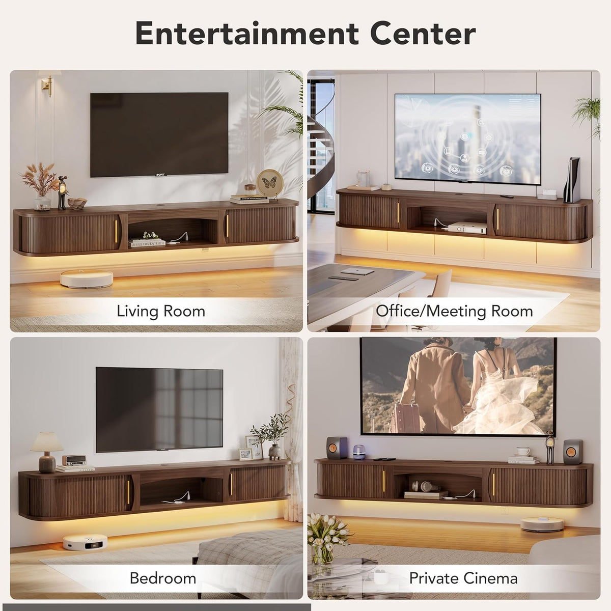 70" Floating LED TV Stand