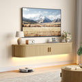 63" Oak Floating TV Stand