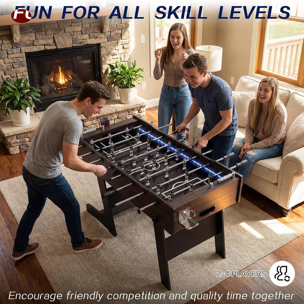 53" LED Folding Foosball Table