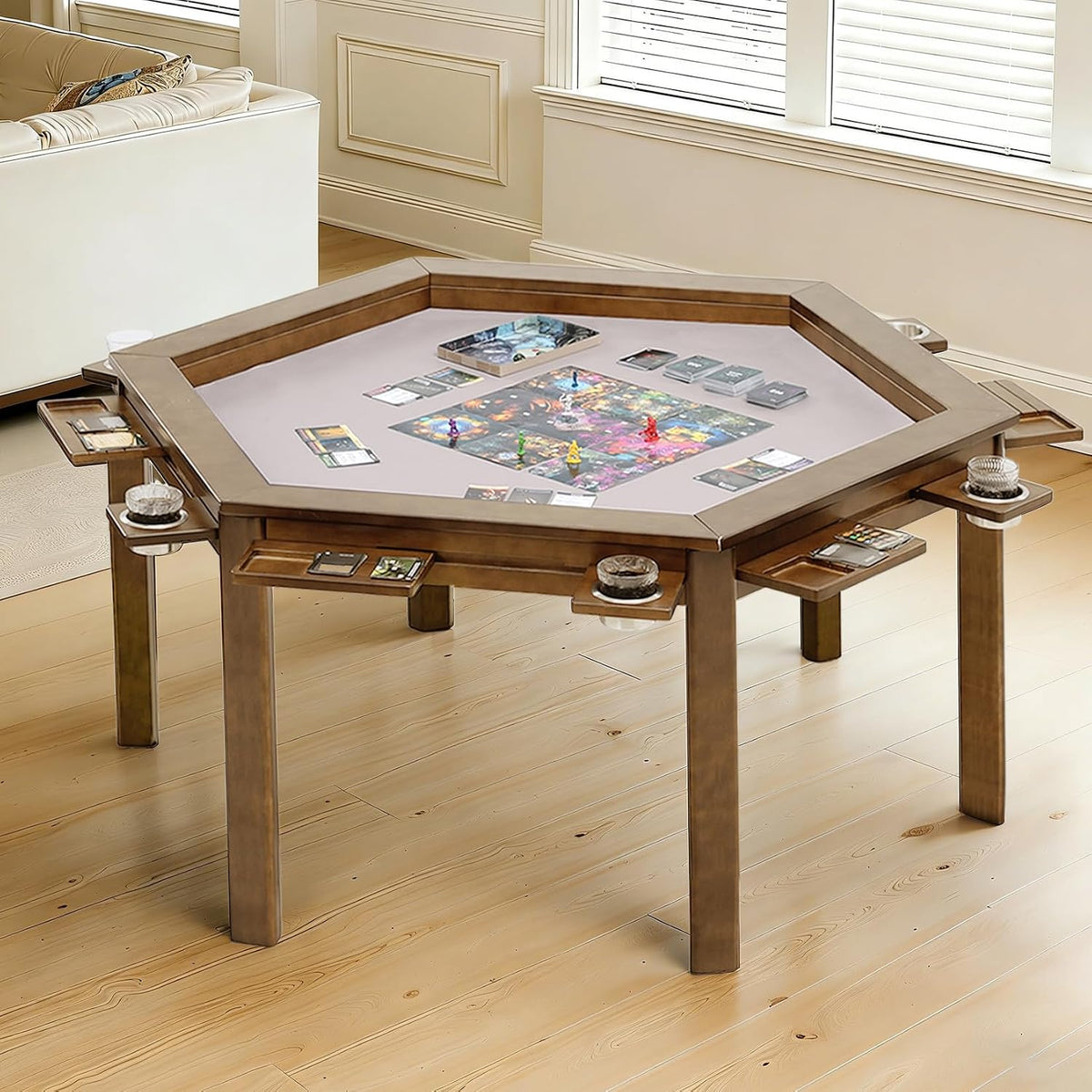 Hex Solid Wood Game Dining Table