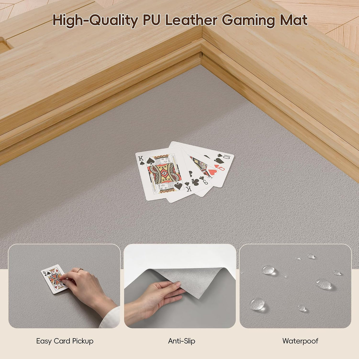 Oak Removable Top Board Game Table