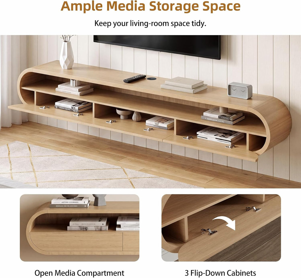 78.75" Wall Mount Floating TV Stand