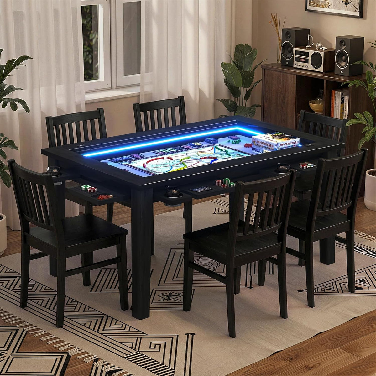 LED Removable Top Game Dining Table
