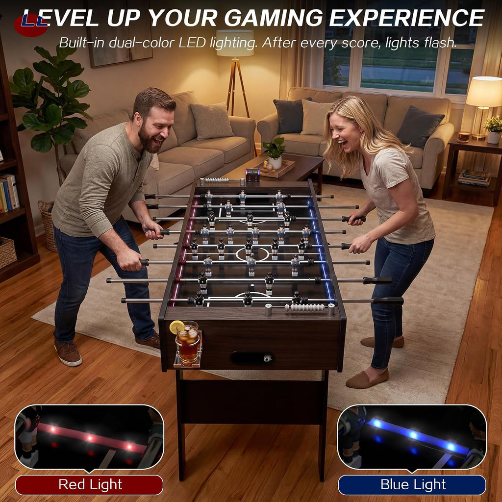 53" LED Folding Foosball Table